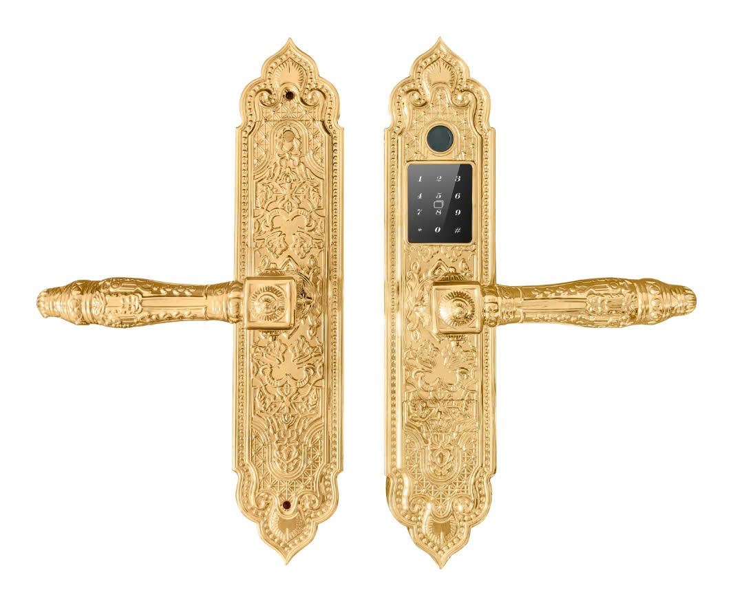 Khóa vân tay cửa gỗ Demax EL350 Gold 24k