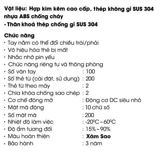 Thông số kỹ thuật 588gs